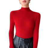 Line Ready-Upwear Wool Blending 2026 Autumn And Winter New High-Necked Solid Color Set-Up Bottom Knitting Shirt