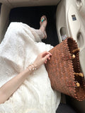 [Original Fabric] Luo Yuehua God ~ Pure Lust Wind Hanging Neck Sling Skirt Print Chiffon Seaside Dress
