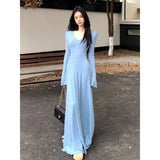 French Knitted Coat Dress Dress 2025 New Women's Early Autumn Design Temperament To Close The Waist
