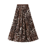 Vintage Leopard-Print Windy Half-Dress 2026 Spring New High-Rise Thin Fashionable Long Skirt D9908