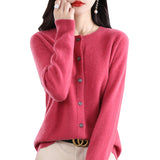 Wool Blended 2026 Autumn And Winter New Women's Round Collar Short Line Ready-Up Knitted Open Coat Coat Top 5