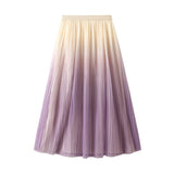 Elegant Temperament Gradually Faded Half-Body Dress 2025 Spring And Summer New Light Luxury High-Waist A Skirt 0872