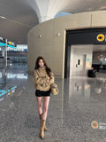 British Wind Double Buckle Collar Jacket Women 2025 New Autumn Dress Design Loose Long-Sleeved Top