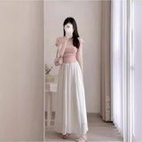 Summer Dress Gentle Wind Lady Wears Women's Suit Dress Korean Drama Temperament High-End Two Sets Of Chic Korean Style