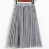 2025 Spring And Summer New Net Yarn Skirt Sweet Princess Dress Tau Yarn Skirt Thorny Skirt Mid-Long Skirt Fairy #8042