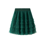 Net Yarn Half-Dress Women's Summer Spring And Autumn Dress New A-Word Cake Skirt Fashion Short Skirt 0010