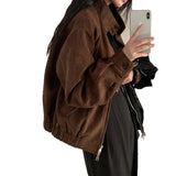 Vintage Slip Velvet Jacket Women 2026 Spring And Autumn Burst Small Senior Sense Short Jacket Top Tide