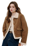 Small Fragrant Wind Pink Wick Velvet Shoulder Coat Women 2026 Autumn And Winter New Fat Mm Velvet Splicing Fur