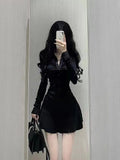 Pure Want To Collect Waist Folds Short Shirt Dress Women Autumn Sports Polo To Receive Waist Reduction Umbrella Skirt