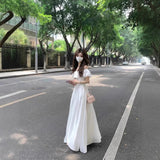 French Temperament Lotus Leaf Side Shoulder Dress Women 2025 Summer New Waist Temperament Reduction Long Dress