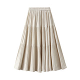 Velvet Hundred Folded Skirt Women Autumn And Winter Loose High Waist Thin Shaded A Word Umbrella Skirt Long Swing 8961