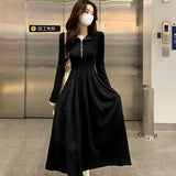 Small French Hepburn Black Dress Women's Autumn And Winter Dress 2026 New High-End Lanky Dress