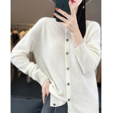 Wool Blended 2026 Autumn And Winter New Women's Round Collar Short Line Ready-Up Knitted Open Coat Coat Top 5