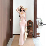 Seaside Dopamine Wearing Suit Sanya Beach Dress Corset Female Net Yarn Half Dress Two-Piece