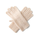Cashmere 2026 Autumn And Winter New Men's And Women Retro Twist Flowers Thicken Warm Gloves Outdoor Riding Knitted Gloves