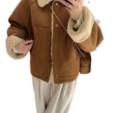 Maillard Autumn And Winter Lamb Hair New Fur Coat Woman 2025 Plus Velvet Thick To Keep Warm Loose Small