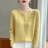 Wool Blended 2026 Autumn And Winter New Women's Round Collar Collar Hooded Small Knitted Open-Flowered Knitted Jersey Coat