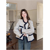French-Style Tuxedo Small Fragrant Coat 2025 Autumn New Temperament Style Short Coarse Flowers On The Top