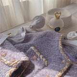 Small Scent Lavender Purple Coarse Flowers, Short Coat Women Autumn And Winter 2026 New High-End Feeling This Year's Popular Color