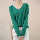Wool Blended 2026 Autumn And Winter Women's New Short-Term With Small V-Neck Solid Color Loose Inside The Bottom Korean Version Of The Knitted Shirt