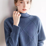 Wool 2026 Autumn And Winter New Women's Clothing Daisies High-Collar Loose Lazy Knitted Knitted Sweater