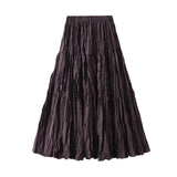 Vintage Folded Skirt Swum Long Skirt Mid-Length Skirt Mid-Length Skirt Mid-Term Dress Mid-Term Dress Mid-Term Dress Mid-Term Dress Mid-Term Dress A8823