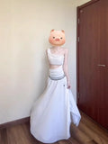 French Temperament White Sleeveless Slanted Shoulders Pure Desire Dress Women's Summer Design Long Dress Holiday Dress