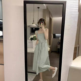 French Dress Women's Summer 2026 New Medium And Long-Term Collection Waist Thin External Wear Temperament First Love Sling Skirt Women's Dress