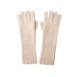 New Men's And Women's Same Solid Color Draw For The Autumn And Winter Of 2026, Goat Woolen Riding Windproof Outdoor Knitted Gloves